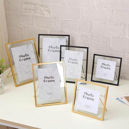 creative nordic metal geometric photo frame 4 6 7 8 10
