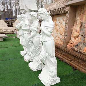 石雕欧式西方人物雕塑汉白玉四季女神像户外别墅室内天使雕像摆件
