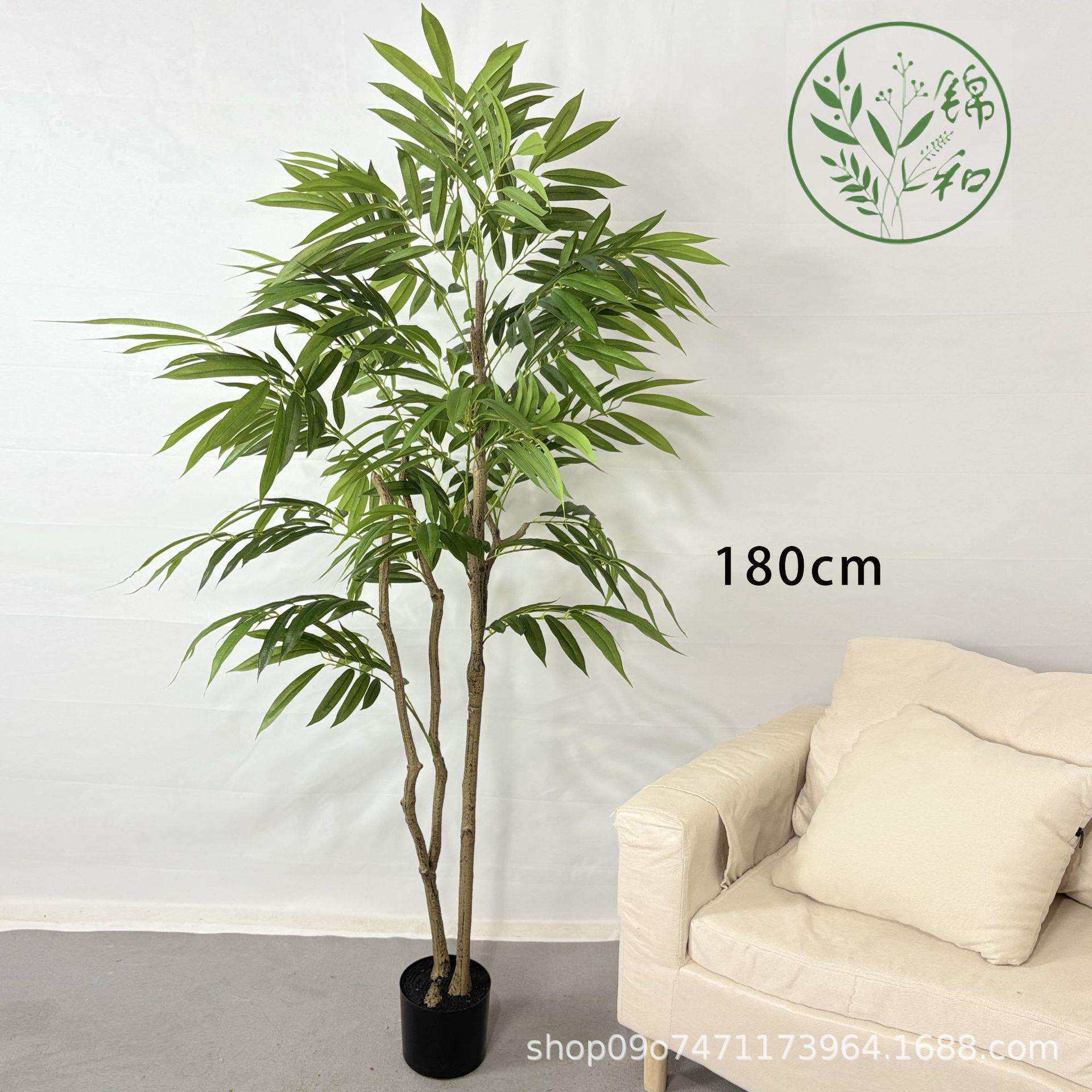 新款仿真银柳树北欧简约风家居客厅大型植物装饰盆栽仿真树