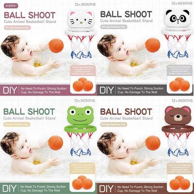 Toddler Animal Themed indoor Basketball Frame Kids Bath Toys