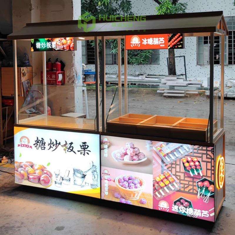 板栗柜加热保温坚果干果展示柜炒货店货架摆摊山楂糖炒栗子售卖台