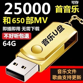 即插即听汽车车载U盘16G/32G抖音款流行音乐优盘MP3汽车用品