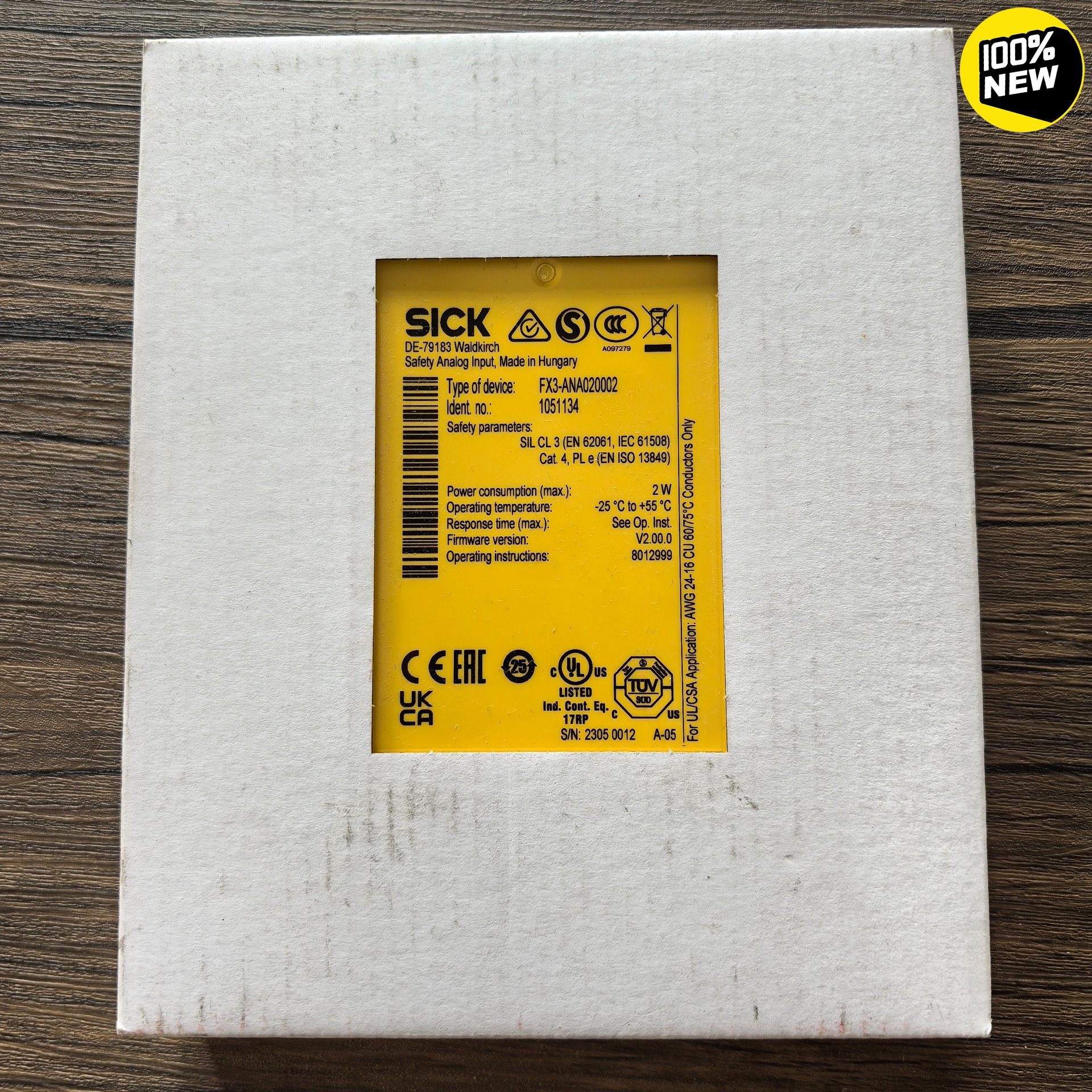 全新原装正品 SICK西克 FX3-ANA020002 继电