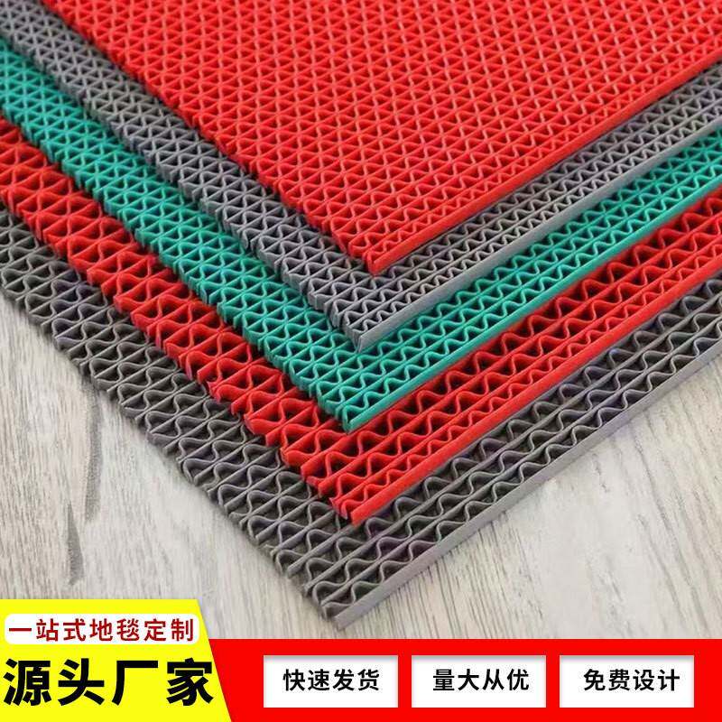 特厚防水浴室地垫游泳池地垫pvc镂空网格室外疏水防滑垫厂家