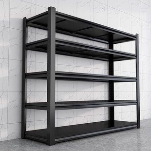 钢制货架多层家用落地置物架客厅厨房收纳架杂物间储物架简易铁架