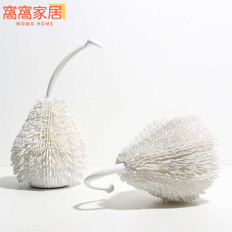 现代简约黑白毛球梨形摆件样板间售楼处书房儿童房艺术软装