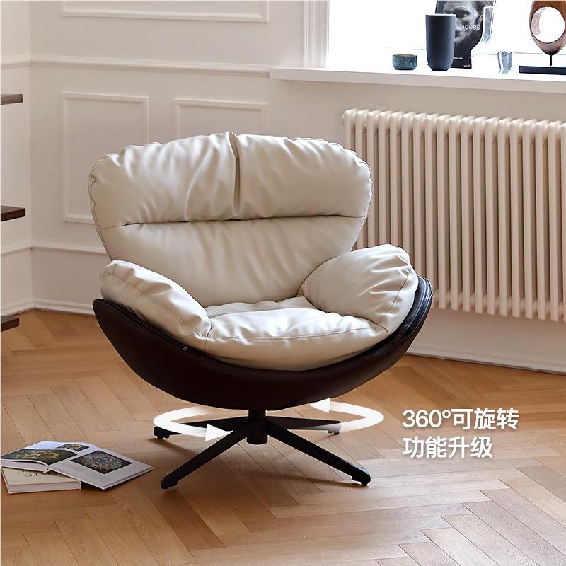 旋转椅北欧轻奢无品牌/人沙发椅发卧室意客厅懒时尚欧式式单人千