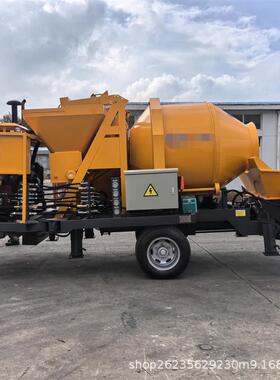 柴油动力搅拌机带输送泵JBS40柴油搅拌拖泵混凝土柴油搅拌机泵