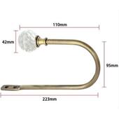 头钩u钩型带配件挂钩 窗帘挂钩扣安装 窗帘 壁墙金属水晶