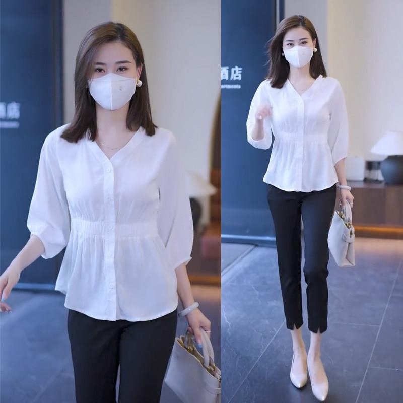 极速洋气时尚套装女2026秋季新款小个子穿搭一整套气质显瘦衬衫两