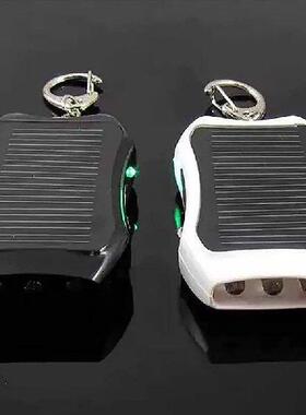 Outdoor Solar Battery Charger With Flashlight And Keychain