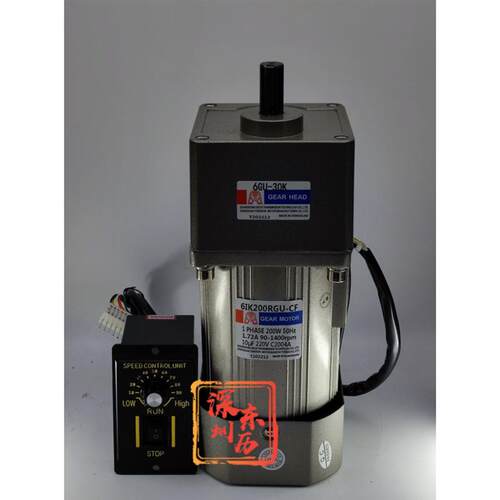 YK永坤调速电机6IK200RGU-CF GEAR HEAD减速机6GU-30调速器US52