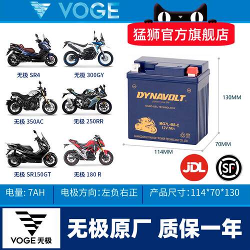 隆鑫无极电池300R 250RR AC GY 500R 650DS 525R 150GT机车电瓶