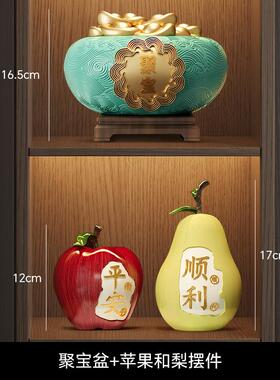 正品聚宝盆摆招财聚财新中式关家居客厅公室高件档装饰品入户玄办