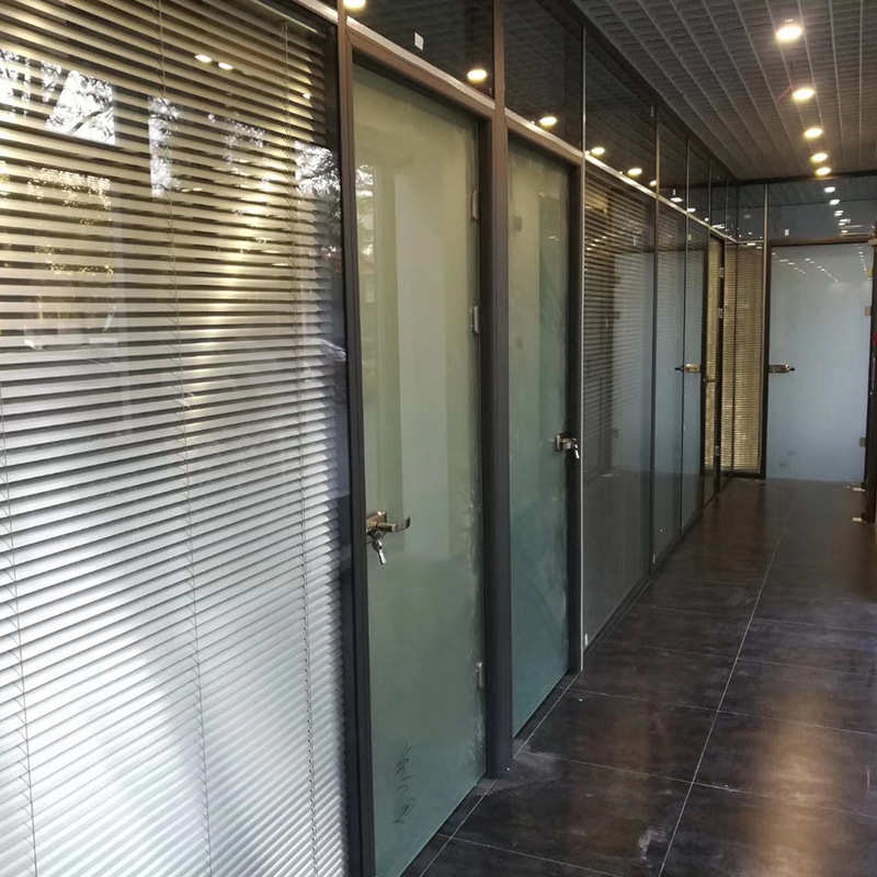 北京德体高隔断玻璃隔断厂家批发 办公室百叶铝合金高隔断隔墙