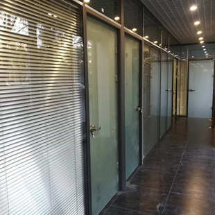 办公室百叶铝合金高隔断隔墙 北京德体高隔断玻璃隔断厂家批发