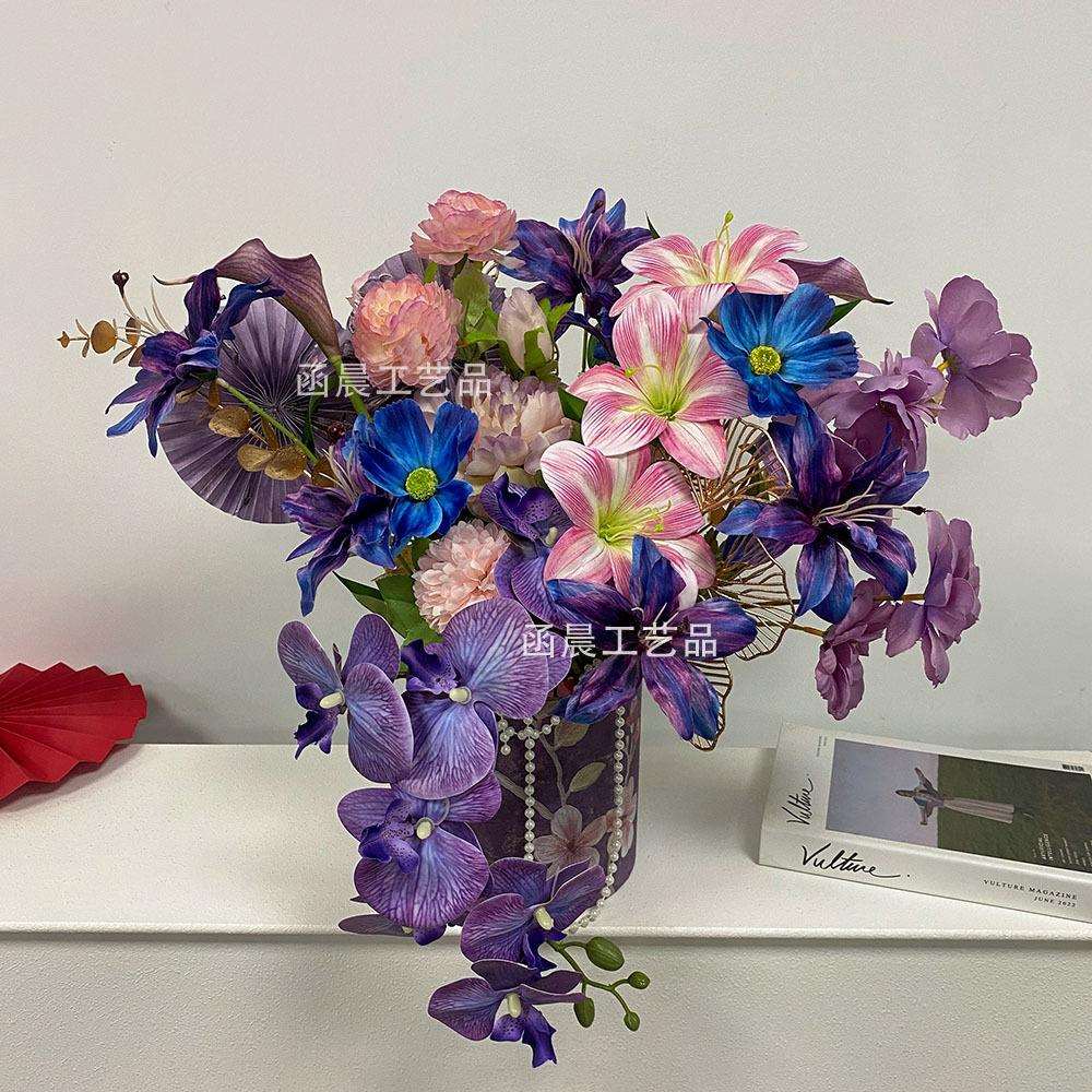 2026年宵花高档抱抱桶仿真花假花装饰客厅摆件餐桌插花过年装饰