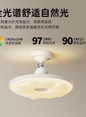 现代简约风卧室吊灯全光谱LED护眼主卧灯圆形2025年新款房间灯具