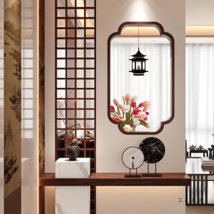 F99HMT7T宋式美学格栅小轩窗古风实木海玄关隔造景茶室宋代屏风复