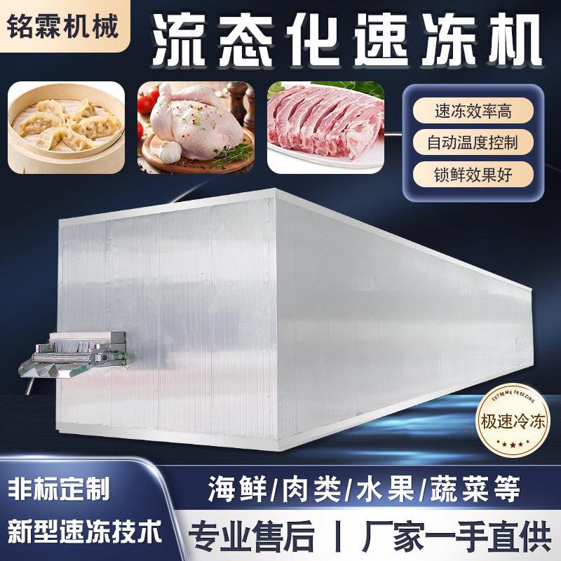 大型水果果肉快速冷冻流水线果蔬类流态化速冻机芭乐低温速冻机