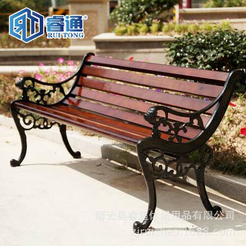 户外休闲椅实木长条椅铸铁铸铝塑木椅公园椅广场椅长椅子