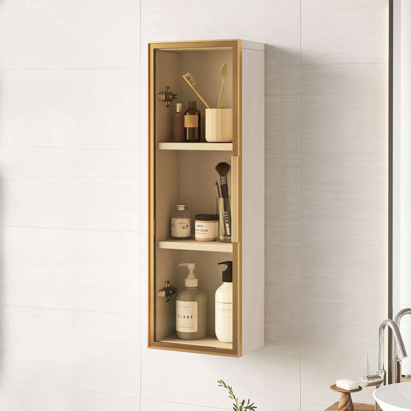 实木浴室吊柜25cm小户型收纳置物柜挂墙式马桶夹缝窄柜卫生间边柜