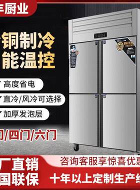商用冰箱四门六门双温冰箱冰柜商用冷冻柜开门立式冷藏柜冷冻冰柜