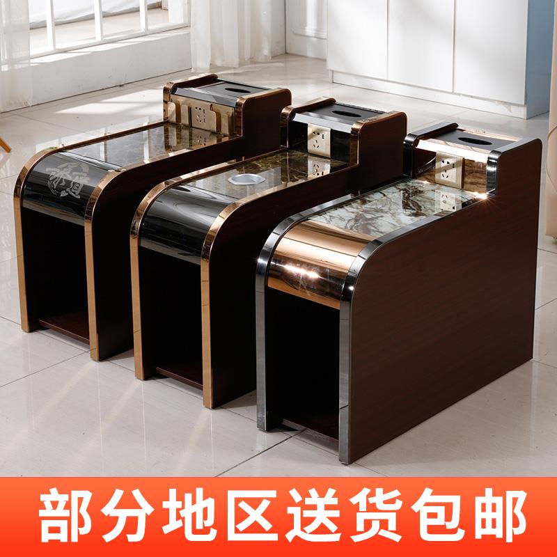 A6L足浴店茶几柜足疗茶几桑拿按摩床浴场足浴沙发中间小茶几柜经