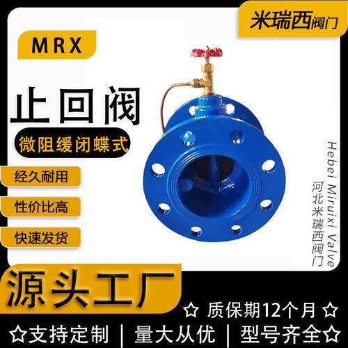微阻缓闭止回阀蝶式止回阀球墨铸铁厂家供应河北HH49X-16Q