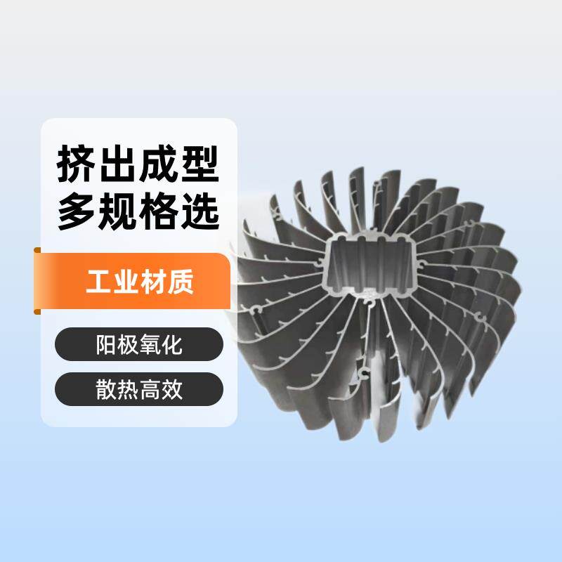 异型材散热器带齿散热器氧化黑色工业铝型材灯具散热器