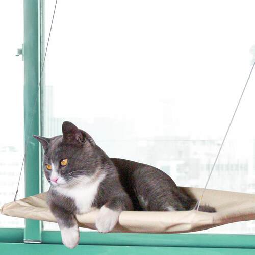 新款直销猫咪窗台吸盘吊床宠物窝猫笼秋千悬挂吸盘式猫窝垫子沙发