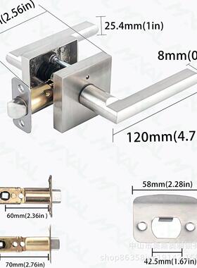 门把手手防F9165BK-盗柄门通用型拉锁手配件大全大家门用把柄入户