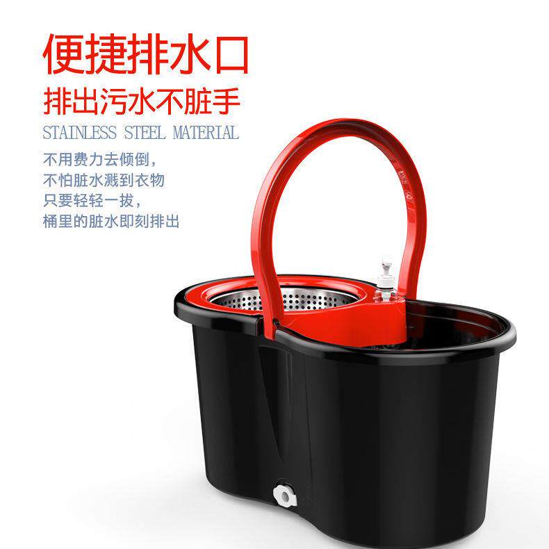 全套旋转拖拖把 黑色钢篮布 桶无品牌/套装手神拖 好双驱动压旋转