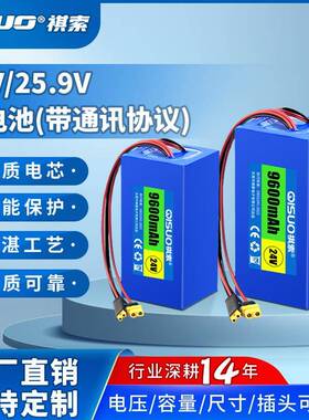 24V锂电池大容动力小型AGV机器人医疗设备电池RS485通讯工厂直销