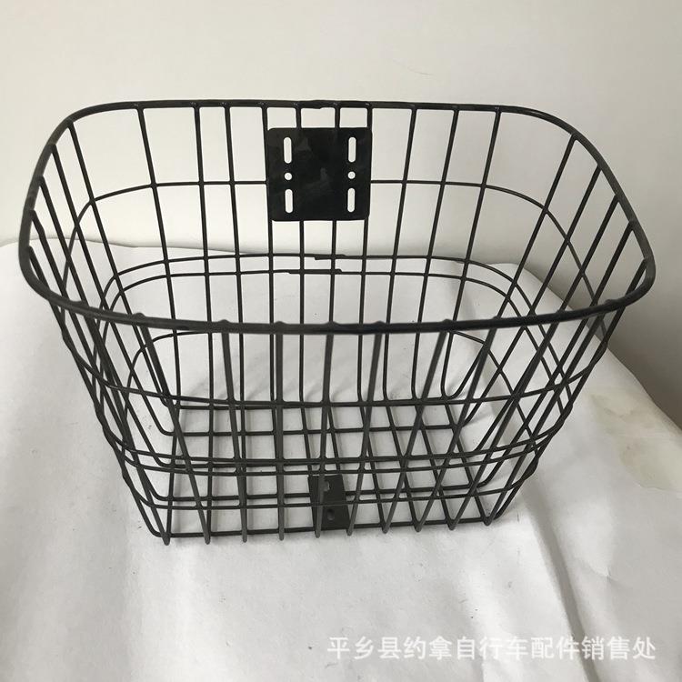 新款直销前置车筐自行车车筐折叠车筐 方格子山地车篮子学生储物