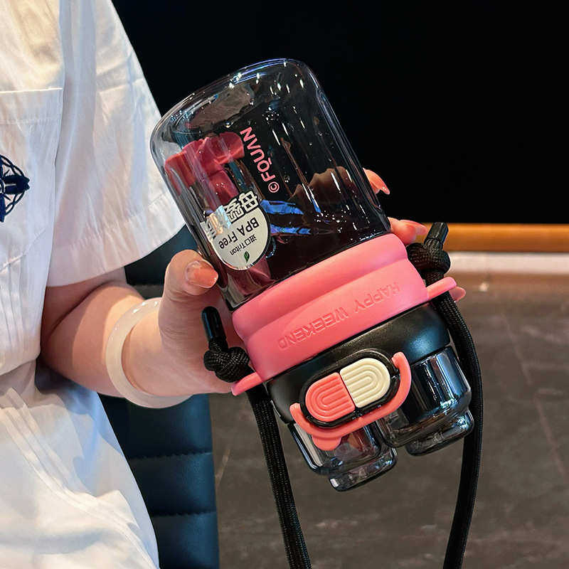 富全高颜值双饮搅拌杯女生大容量吸管杯学生防摔耐高温夏季塑料杯,餐饮具,吸管杯,淘宝优惠券,粉丝福利购,淘宝优惠卷