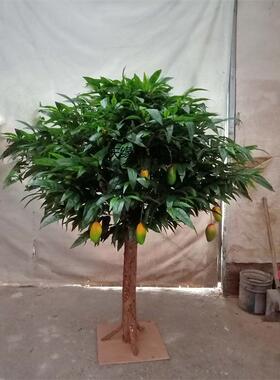 仿真芒果树餐馆景区装饰假水果树绿植造景可可树舞台拍摄道具摆件