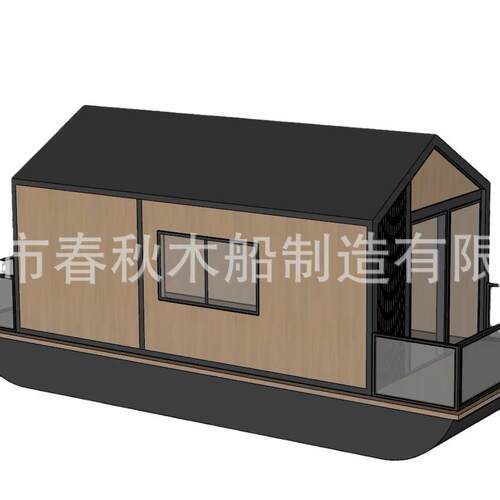 景区水上休闲娱乐住宿船屋湖面观光旅游移动钢结构船房民宿