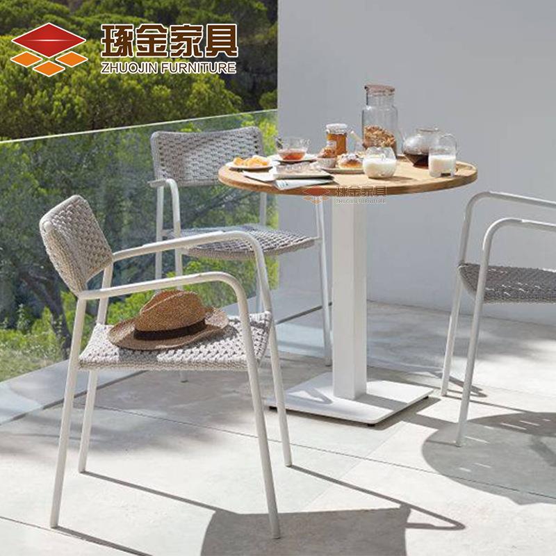 户外桌椅组合奶茶店咖啡厅铁艺小桌椅套装室外庭院多人位桌椅组合