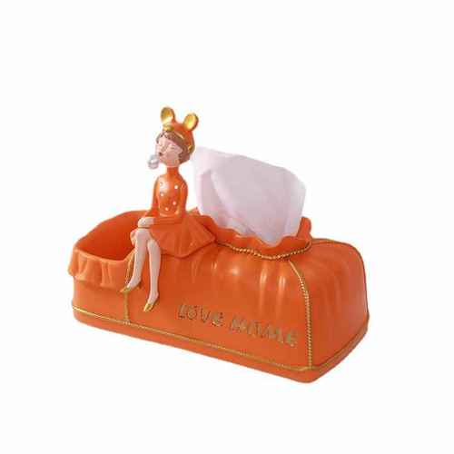 茶几纸巾盒抽纸盒轻奢家用餐桌泡泡女孩创意摆件餐桌卷纸架高档