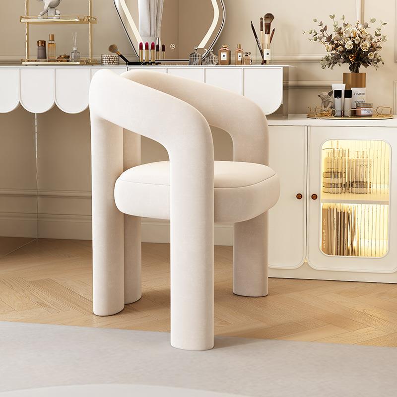 化妆椅卧QRW室凳子化凳凳布艺妆家用靠背椅衣帽间椅妆子美梳甲店