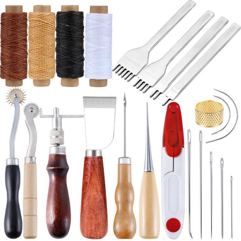 DIY皮革工具套装 手缝皮革工具套装 手工皮革皮具皮艺手艺锥子