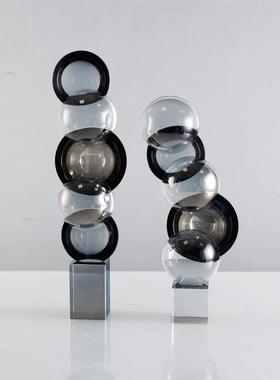 北欧极简水晶几何摆件样板房电视柜客厅桌面卧室书房家居室内装饰