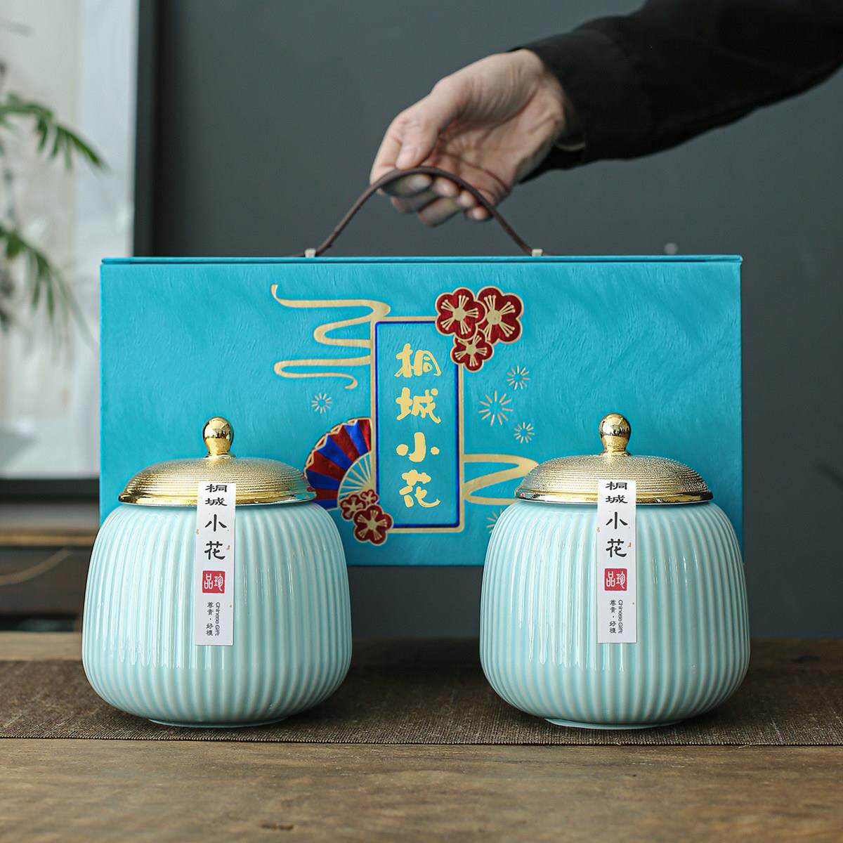 高档桐城小花茶包装盒空礼盒半斤装舒城小兰花礼盒装空盒子高级感