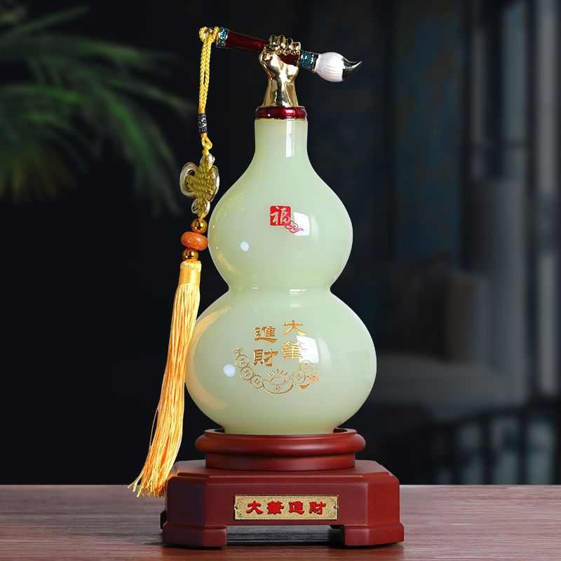 葫芦电视柜玄关乔迁装饰品家居福禄琉璃批发开业礼品玉石摆件客厅