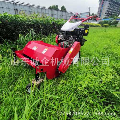 新式小型多用途四轮碎草机 178柴油动力自走式除草机