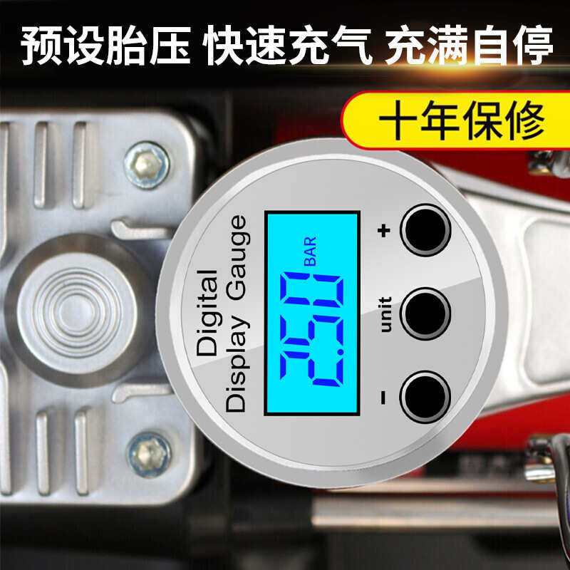 220v/气泵充气单便携式篮球电动汽车打家用泵车打气筒用轮胎双缸