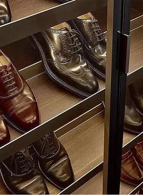 样板房间意式轻奢衣帽间摆件男士皮鞋装鞋鞋柜装饰品衣柜软装摆设