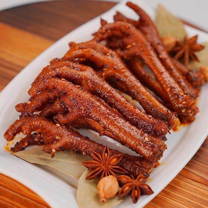 油小卤麻辣土鸡爪卤香辣味宵夜解馋大鸡爪非无骨网红香辣干巴鸡爪