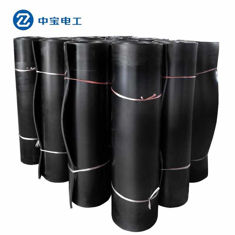 中宝电工35KV12mm厚1*2m黑色绝缘橡胶垫绝缘地毯配电房配电室用绝